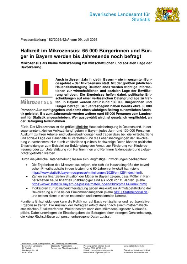 Halbzeit im Mikrozensus 2026