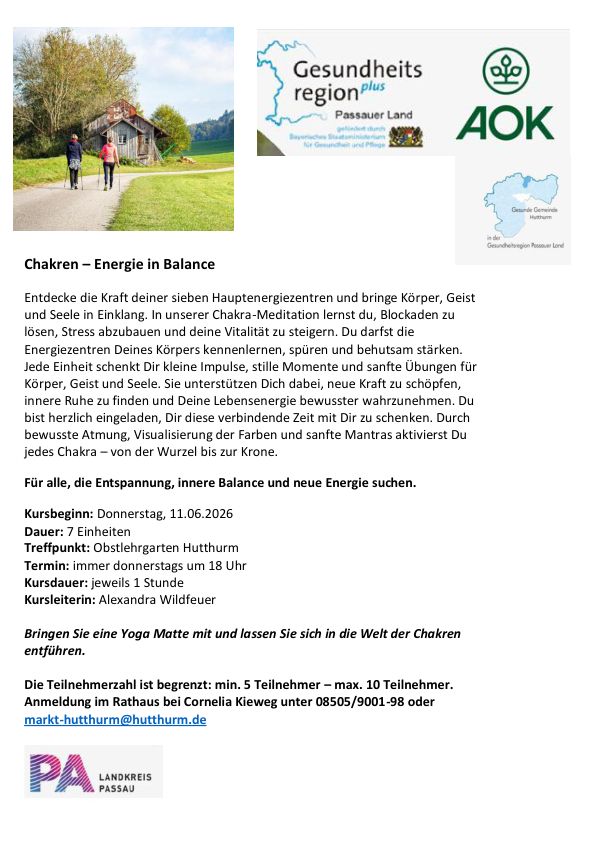 Gesunde Gemeinde - Chakren Balance