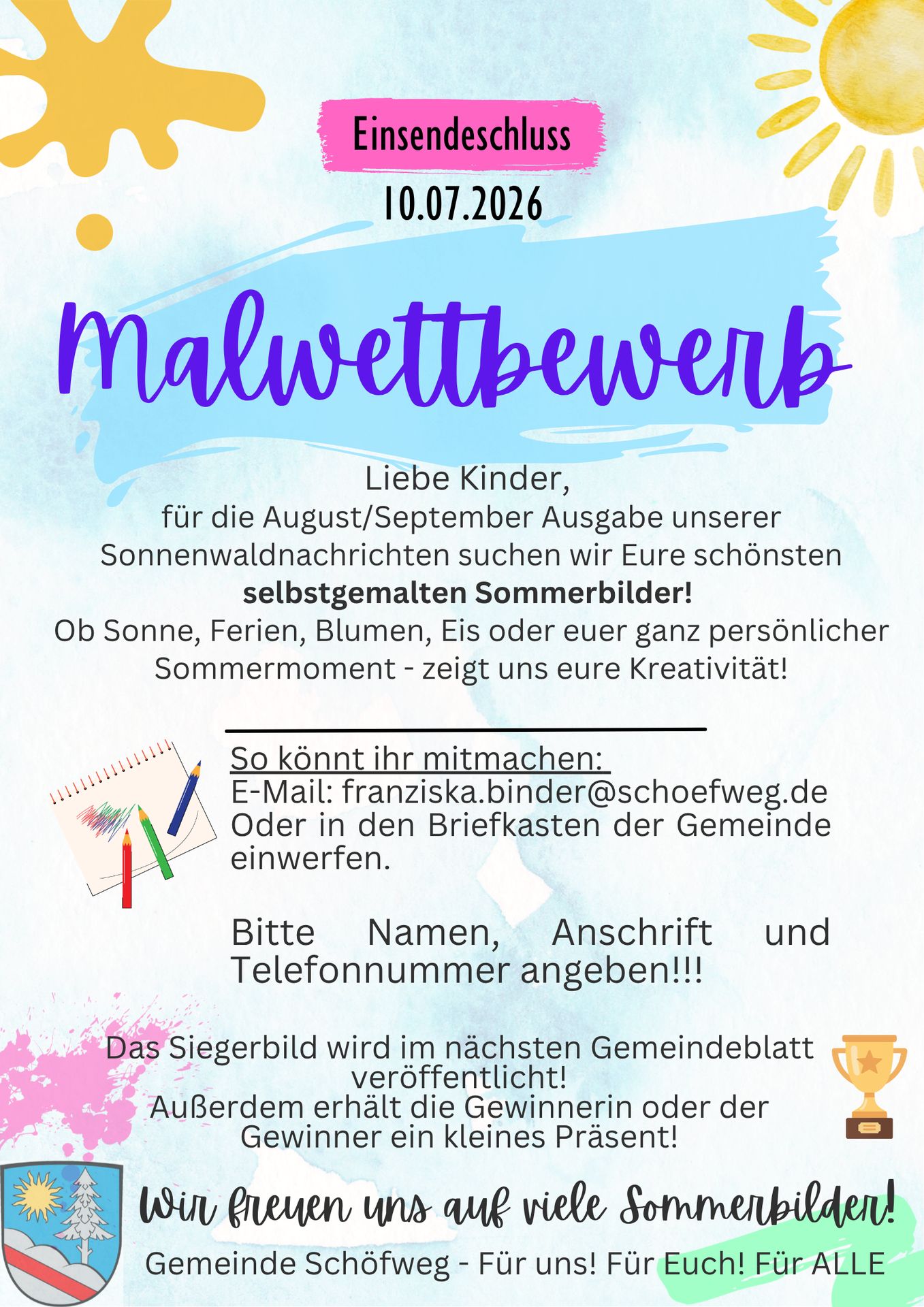 Malwettbewerb Sonnenwaldnachrichten