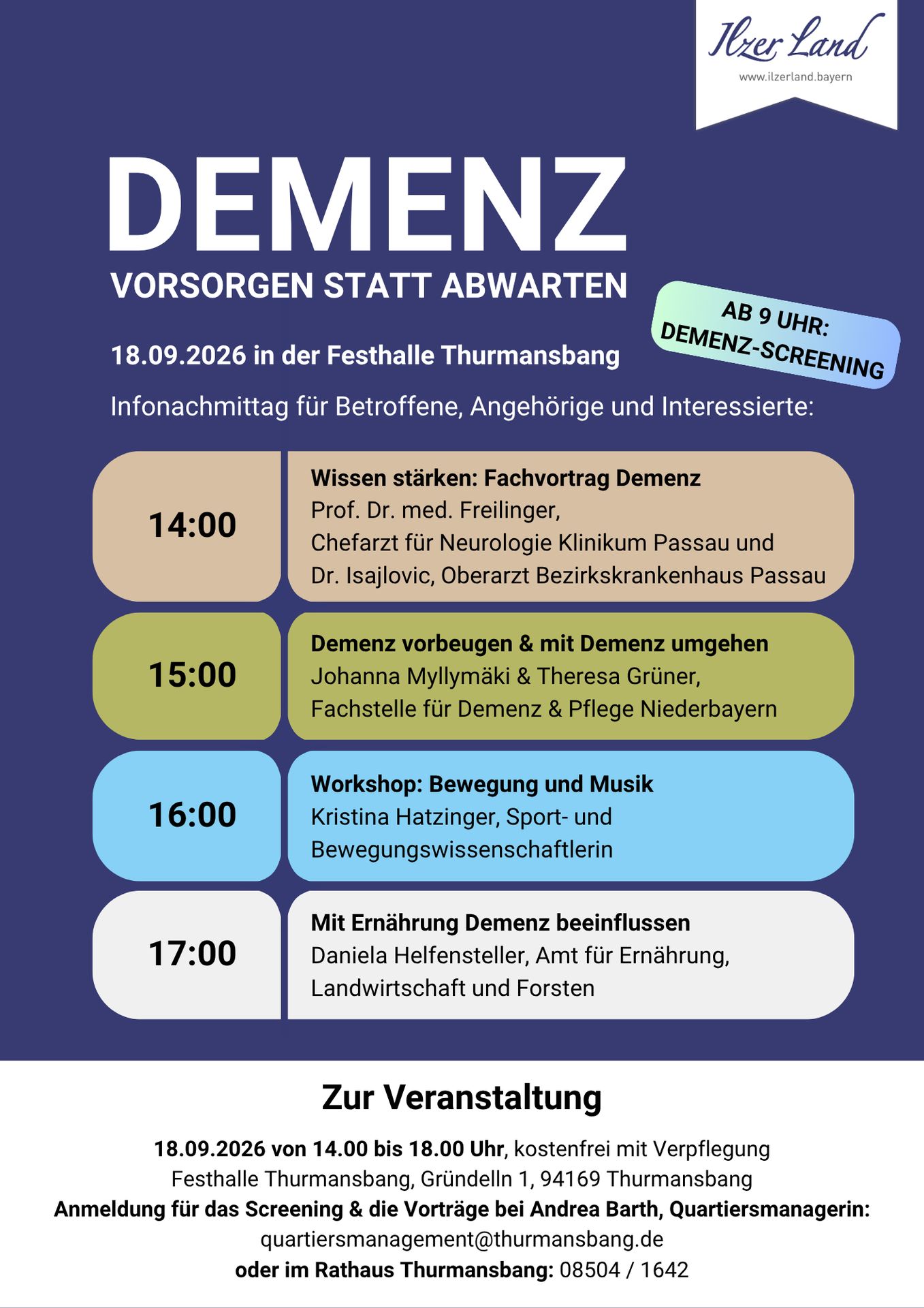 Demenznachmittag Thurmansbang